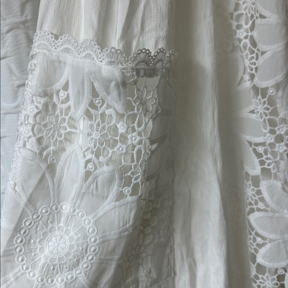 Just Me White Lace Boho Capri Maxi Dress - Picture 2 of 8
